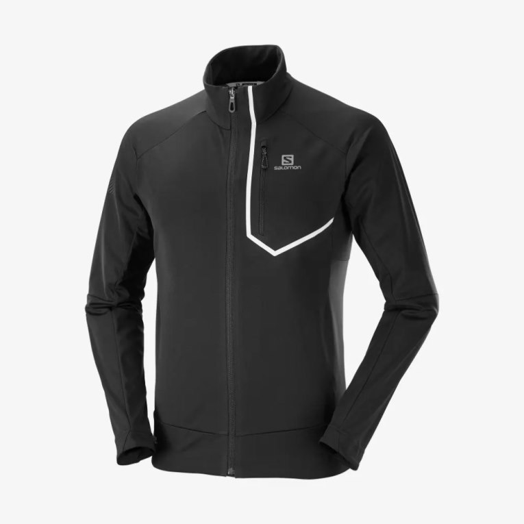 Casaco Salomon Gore Tex Infinium Windstopper Pro Masculino Pretas | PT B04369